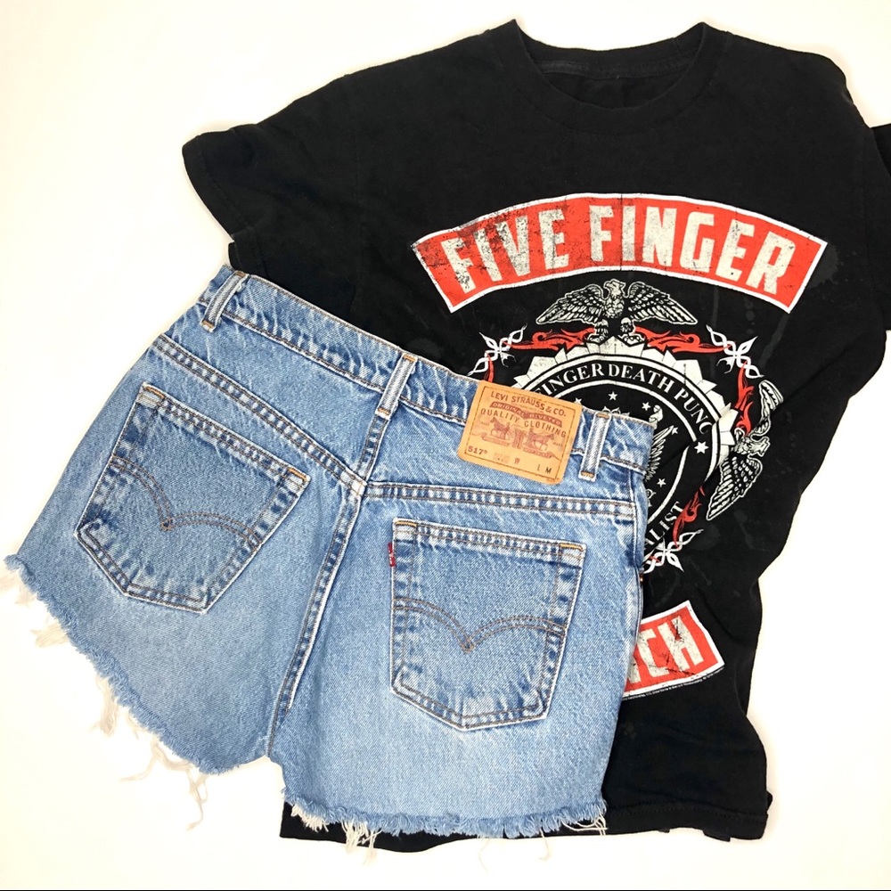 Vintage Levi’s 517 low rise jean cutoff shorts